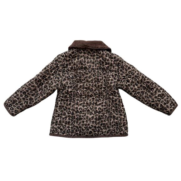 Next Animal Print Fleece Lined Quilted Coat Size 3-4y - Picture 4 of 6